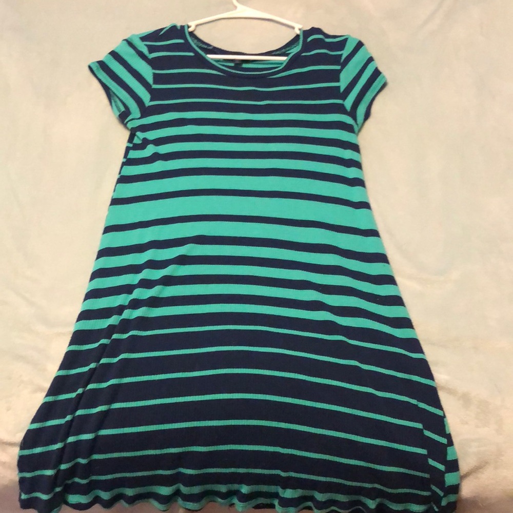 Navy and Teal striped dress